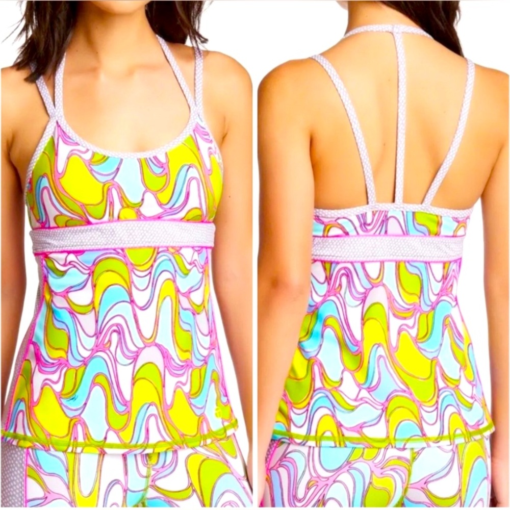 Trina Turk Recreation Lava Lamp Multi-strap Tank Top Sz M